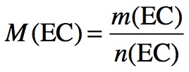 Formule de la masse molaire en fonction de la masse et de la quantité de matière