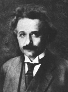 Portrait photo du scientifique Einstein