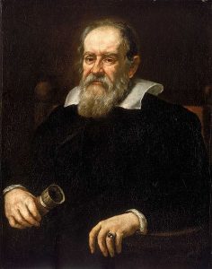 Portrait peinture du scientifique Galilée