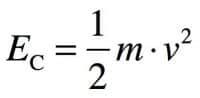 Formule mathématique liant énergie cinétique, masse et vitesse