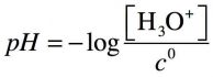 Formule du pH en fonction de la concentration en ion oxonium